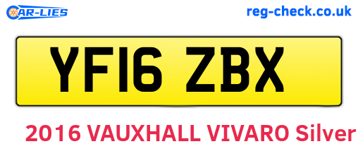 YF16ZBX are the vehicle registration plates.