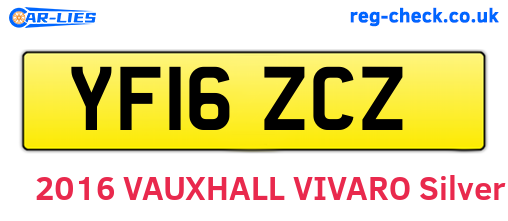 YF16ZCZ are the vehicle registration plates.
