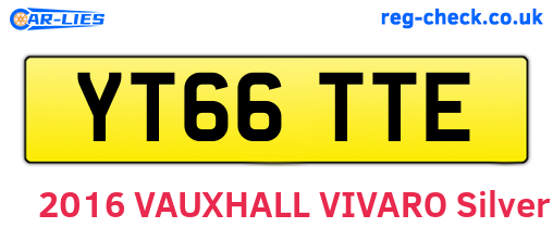 YT66TTE are the vehicle registration plates.