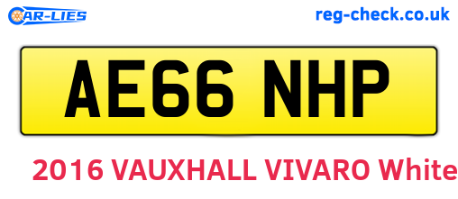 AE66NHP are the vehicle registration plates.