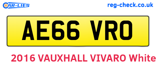 AE66VRO are the vehicle registration plates.