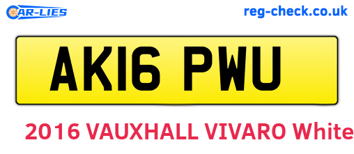 AK16PWU are the vehicle registration plates.