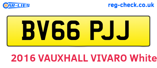 BV66PJJ are the vehicle registration plates.