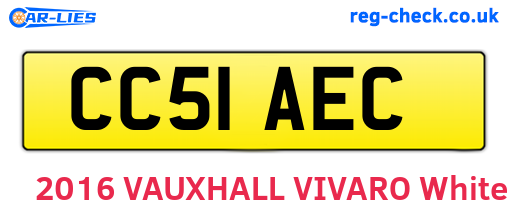CC51AEC are the vehicle registration plates.