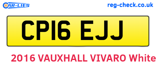 CP16EJJ are the vehicle registration plates.