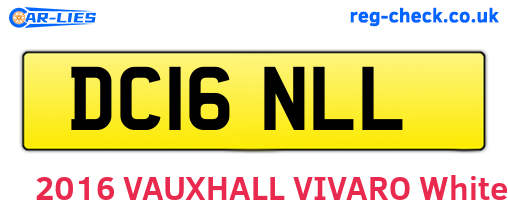 DC16NLL are the vehicle registration plates.