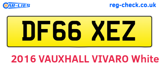 DF66XEZ are the vehicle registration plates.