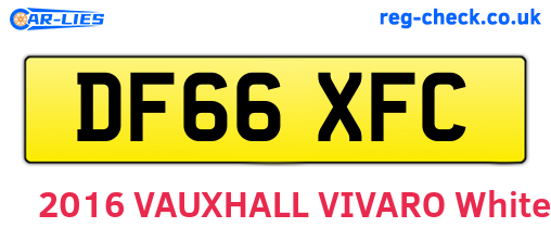 DF66XFC are the vehicle registration plates.