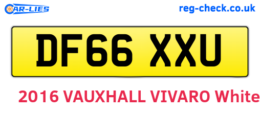 DF66XXU are the vehicle registration plates.