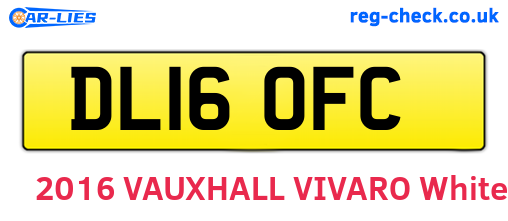 DL16OFC are the vehicle registration plates.
