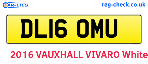 DL16OMU are the vehicle registration plates.