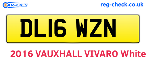 DL16WZN are the vehicle registration plates.