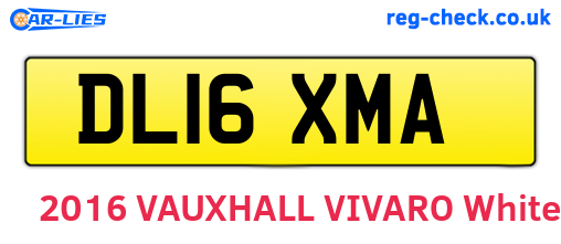 DL16XMA are the vehicle registration plates.