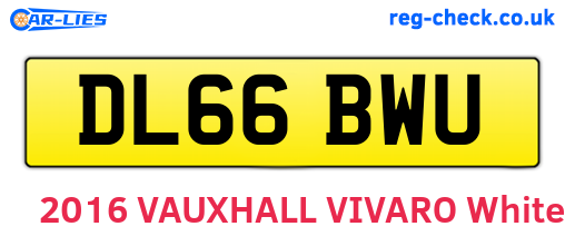 DL66BWU are the vehicle registration plates.