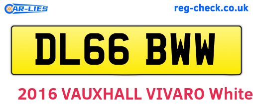 DL66BWW are the vehicle registration plates.