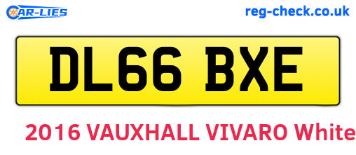 DL66BXE are the vehicle registration plates.