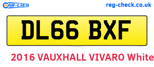 DL66BXF are the vehicle registration plates.