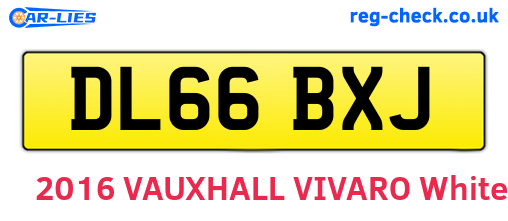 DL66BXJ are the vehicle registration plates.