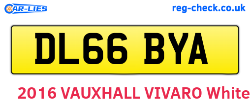DL66BYA are the vehicle registration plates.