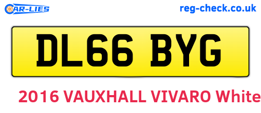 DL66BYG are the vehicle registration plates.