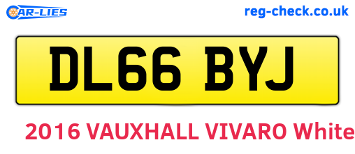DL66BYJ are the vehicle registration plates.