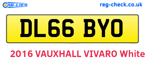 DL66BYO are the vehicle registration plates.