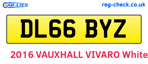 DL66BYZ are the vehicle registration plates.