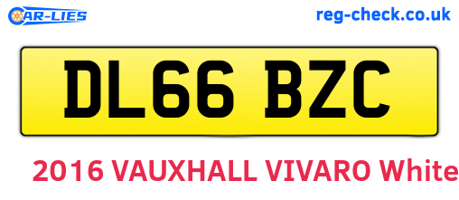 DL66BZC are the vehicle registration plates.