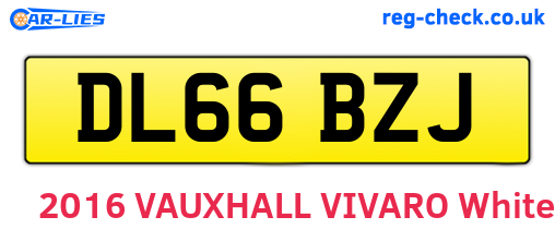 DL66BZJ are the vehicle registration plates.