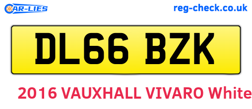 DL66BZK are the vehicle registration plates.