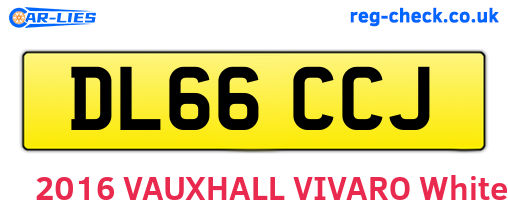 DL66CCJ are the vehicle registration plates.
