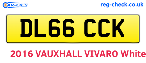DL66CCK are the vehicle registration plates.