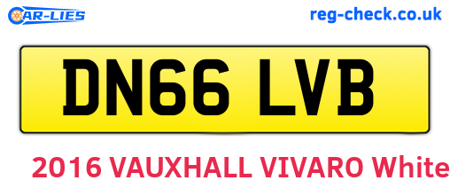 DN66LVB are the vehicle registration plates.