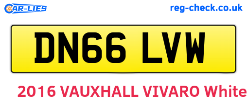 DN66LVW are the vehicle registration plates.
