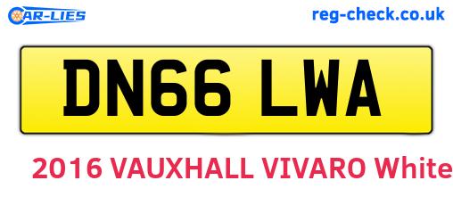 DN66LWA are the vehicle registration plates.