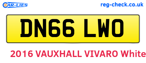 DN66LWO are the vehicle registration plates.