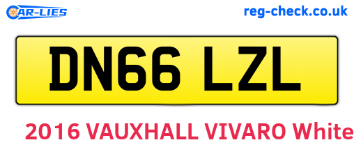DN66LZL are the vehicle registration plates.