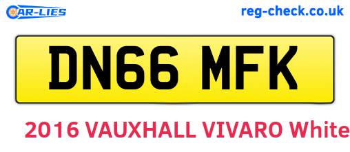 DN66MFK are the vehicle registration plates.