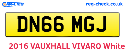 DN66MGJ are the vehicle registration plates.
