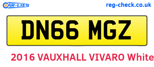 DN66MGZ are the vehicle registration plates.