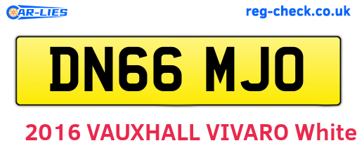 DN66MJO are the vehicle registration plates.