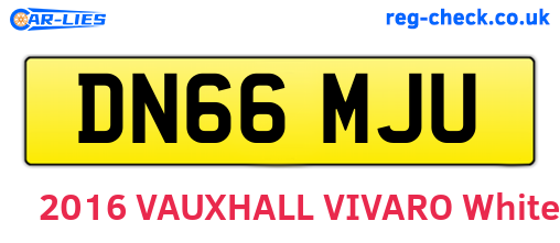 DN66MJU are the vehicle registration plates.