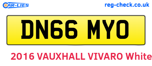 DN66MYO are the vehicle registration plates.