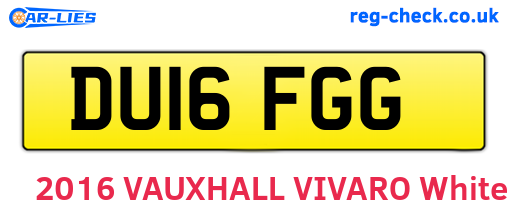 DU16FGG are the vehicle registration plates.