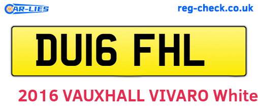 DU16FHL are the vehicle registration plates.