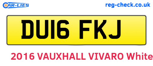 DU16FKJ are the vehicle registration plates.