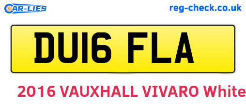 DU16FLA are the vehicle registration plates.