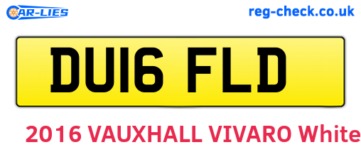 DU16FLD are the vehicle registration plates.