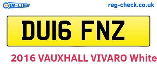 DU16FNZ are the vehicle registration plates.