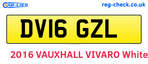 DV16GZL are the vehicle registration plates.